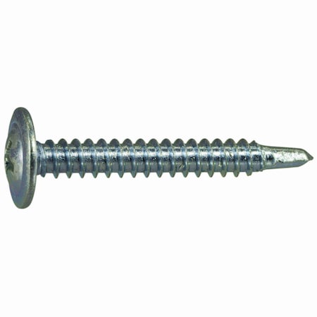Buildright Self-Drilling Screw, #8 x 1-1/4 in, Zinc Plated Steel Truss Head Phillips Drive, 152 PK 54943